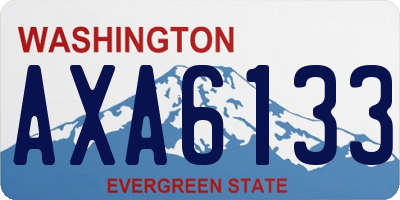 WA license plate AXA6133
