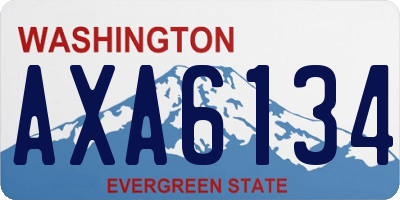 WA license plate AXA6134
