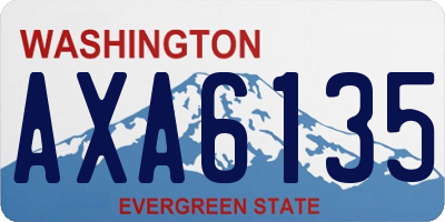 WA license plate AXA6135