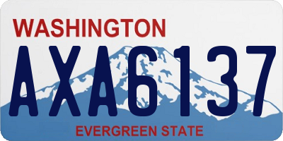 WA license plate AXA6137