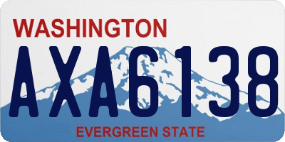 WA license plate AXA6138