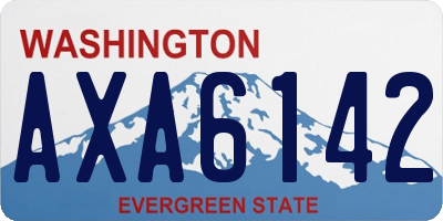 WA license plate AXA6142
