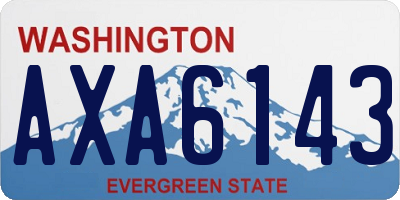 WA license plate AXA6143