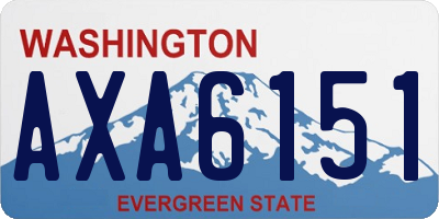 WA license plate AXA6151