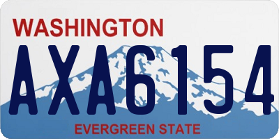 WA license plate AXA6154