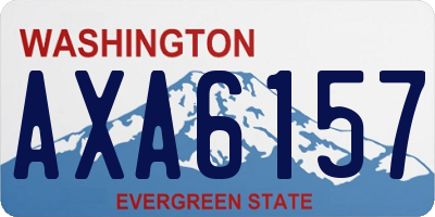 WA license plate AXA6157