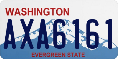 WA license plate AXA6161