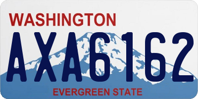 WA license plate AXA6162