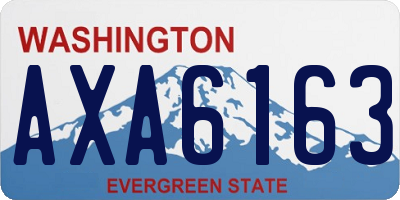 WA license plate AXA6163
