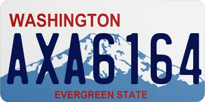 WA license plate AXA6164