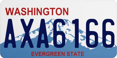 WA license plate AXA6166