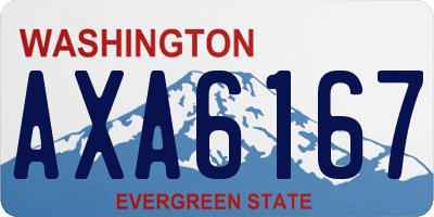 WA license plate AXA6167