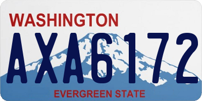 WA license plate AXA6172