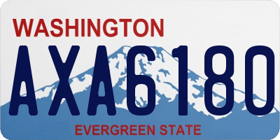WA license plate AXA6180
