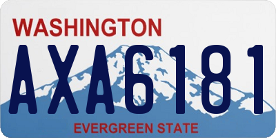 WA license plate AXA6181