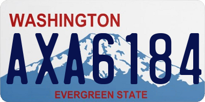 WA license plate AXA6184