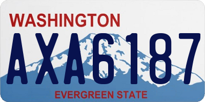 WA license plate AXA6187