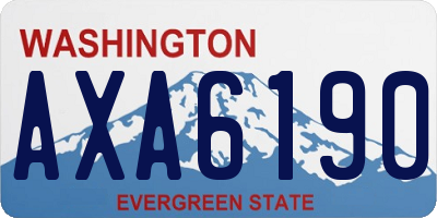 WA license plate AXA6190