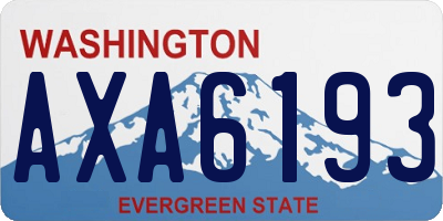 WA license plate AXA6193