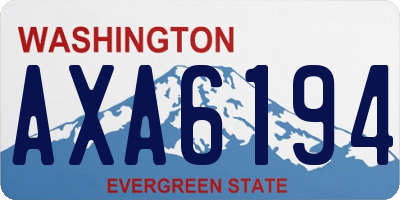 WA license plate AXA6194