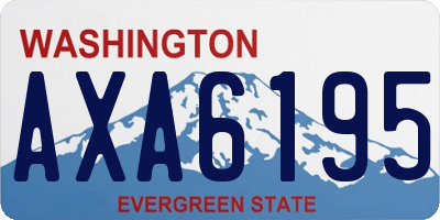 WA license plate AXA6195