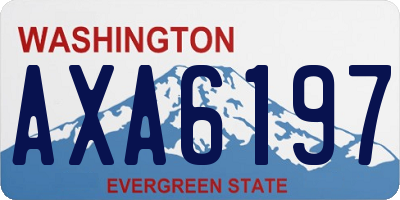WA license plate AXA6197