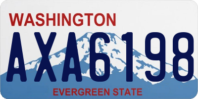 WA license plate AXA6198