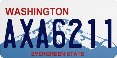 WA license plate AXA6211