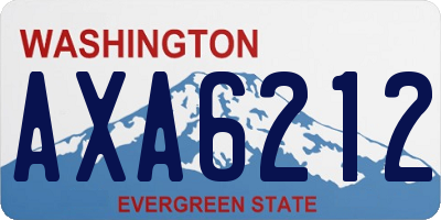 WA license plate AXA6212
