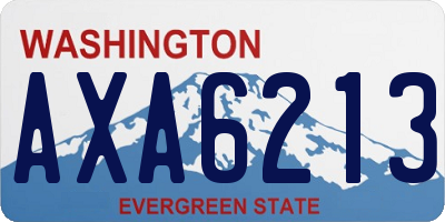 WA license plate AXA6213