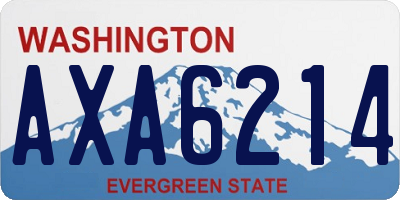 WA license plate AXA6214