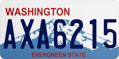 WA license plate AXA6215