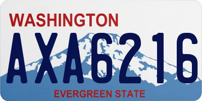 WA license plate AXA6216