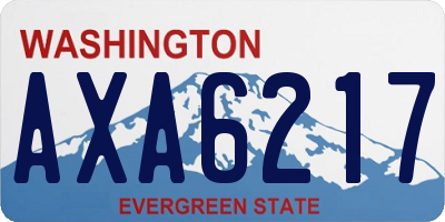 WA license plate AXA6217