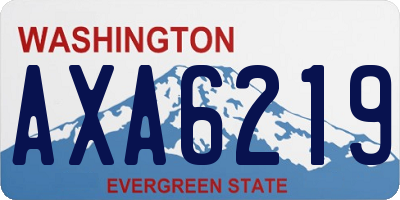 WA license plate AXA6219