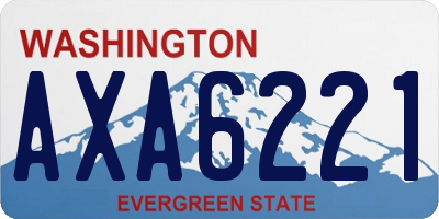 WA license plate AXA6221