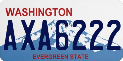 WA license plate AXA6222