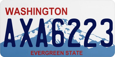 WA license plate AXA6223
