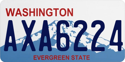 WA license plate AXA6224