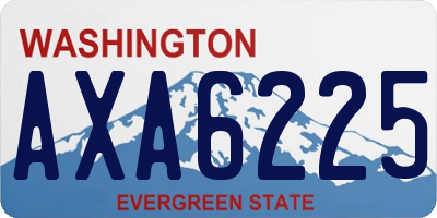 WA license plate AXA6225