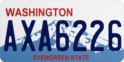 WA license plate AXA6226