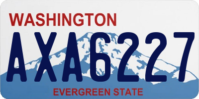WA license plate AXA6227