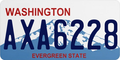 WA license plate AXA6228