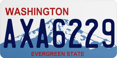 WA license plate AXA6229