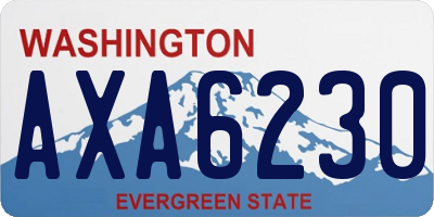 WA license plate AXA6230