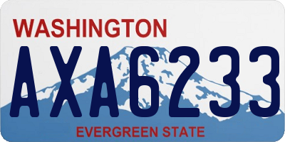 WA license plate AXA6233