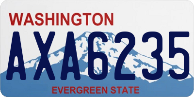 WA license plate AXA6235