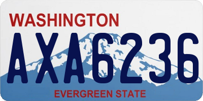 WA license plate AXA6236