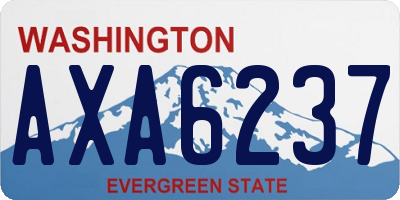 WA license plate AXA6237