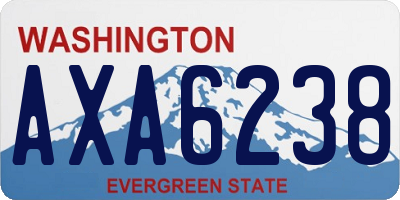 WA license plate AXA6238
